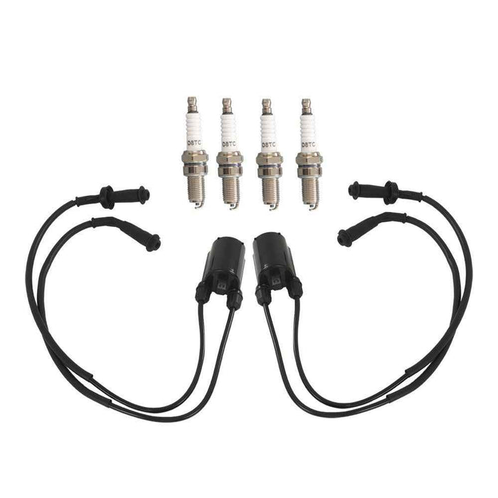 DURAFORCE For Honda VT1100 Shadow Spirit Aero 1100 2 Set Ignition Coil & Spark Plug & Cap
