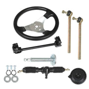 DURAFORCE 32cm Gear Rack Pinion 110cc Go Kart Quad Parts 30cm Steering Wheel Assembly