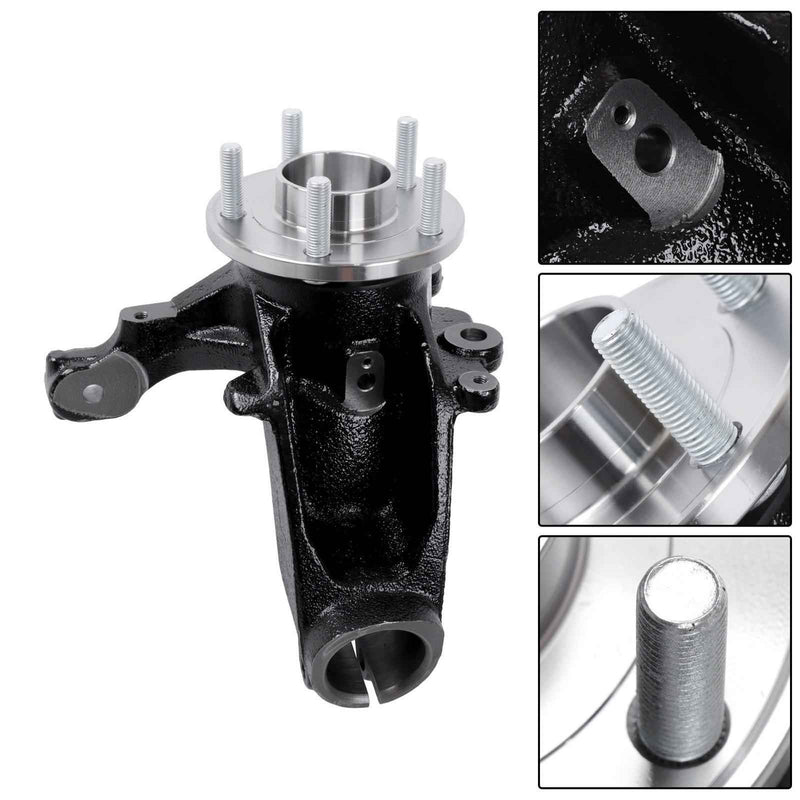 DURAFORCE Front Left Steering Knuckle & Wheel Hub Bearing CV6Z3K186A For 12-18 Ford Focus