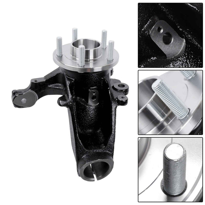 DURAFORCE Front Left Steering Knuckle & Wheel Hub Bearing CV6Z3K186A For 12-18 Ford Focus