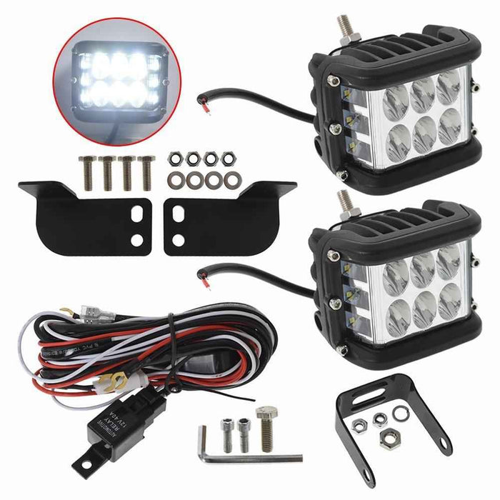 DURAFORCE Fit For Polaris 60W LED LIGHT Pod Bracket+Wire Ranger 570 900 Xp Reverse New