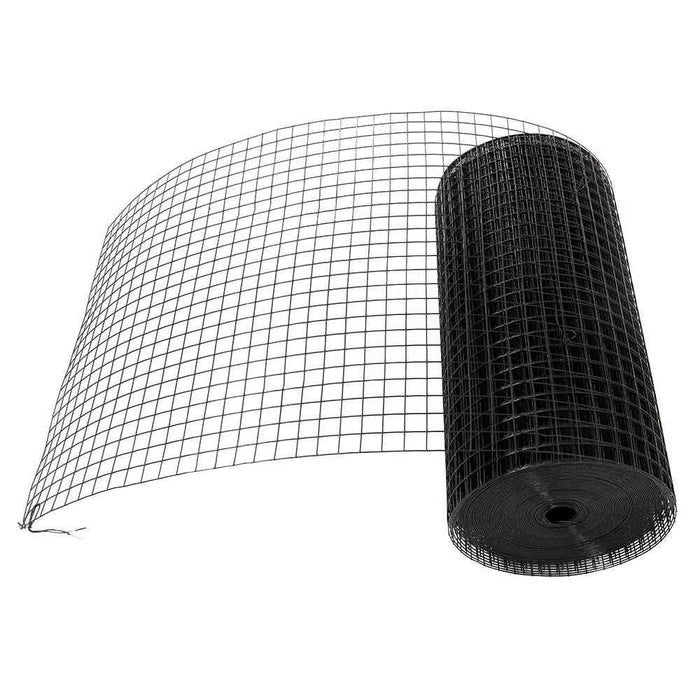 DURAFORCE Hardware Cloth 1Inch 24'' × 100' Black Vinyl Coated Welded Fence Mesh Wire Mesh