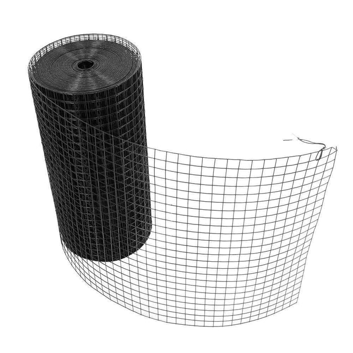 DURAFORCE Hardware Cloth 1Inch 24'' × 100' Black Vinyl Coated Welded Fence Mesh Wire Mesh