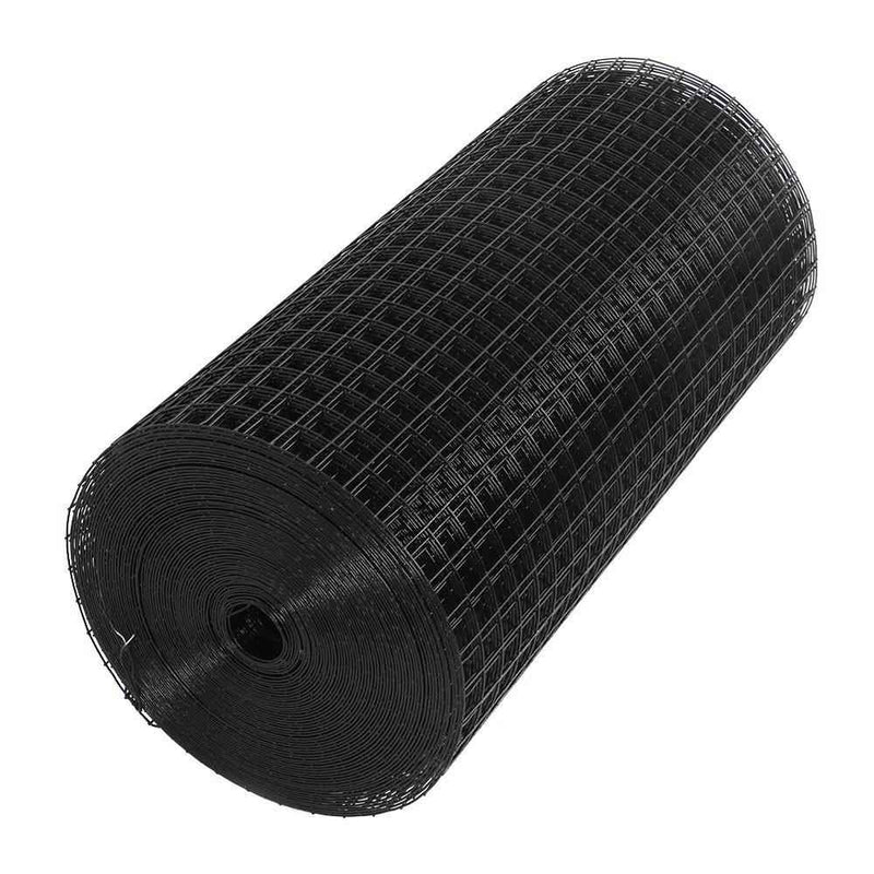 DURAFORCE Hardware Cloth 1Inch 24'' × 100' Black Vinyl Coated Welded Fence Mesh Wire Mesh