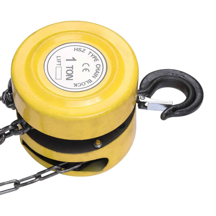DURAFORCE Chain Hoist Chain Block 1 Ton/2200lbs 20 FT Lift Heavy-Duty Steel Hook Garage