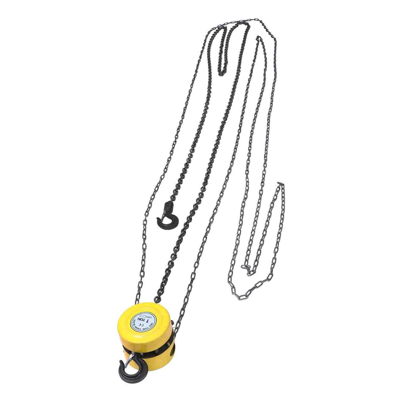 DURAFORCE Chain Hoist Chain Block 1 Ton/2200lbs 20 FT Lift Heavy-Duty Steel Hook Garage