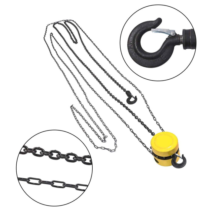 DURAFORCE Chain Hoist Chain Block 1 Ton/2200lbs 20 FT Lift Heavy-Duty Steel Hook Garage