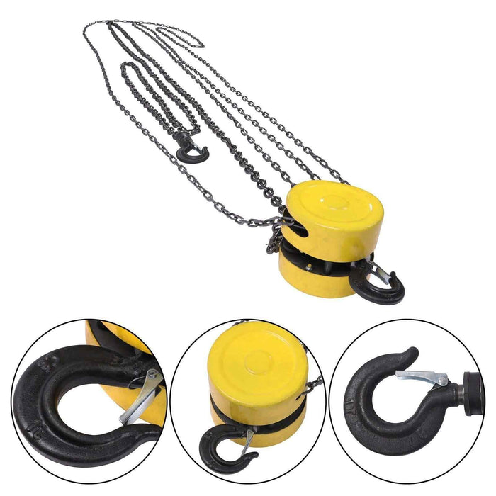 DURAFORCE Chain Hoist Chain Block 1 Ton/2200lbs 20 FT Lift Heavy-Duty Steel Hook Garage