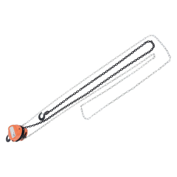 DURAFORCE 1/2 Ton (1100Lbs) Capacity Chain Hoist 10FT, Manual Hand Lift Chain Block Hoist