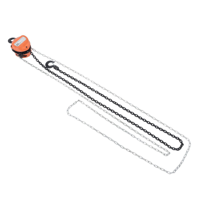 DURAFORCE 1/2 Ton (1100Lbs) Capacity Chain Hoist 10FT, Manual Hand Lift Chain Block Hoist
