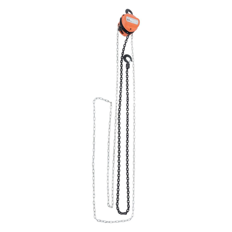 DURAFORCE 1/2 Ton (1100Lbs) Capacity Chain Hoist 10FT, Manual Hand Lift Chain Block Hoist