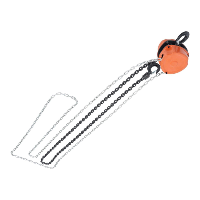 DURAFORCE 1/2 Ton (1100Lbs) Capacity Chain Hoist 10FT, Manual Hand Lift Chain Block Hoist