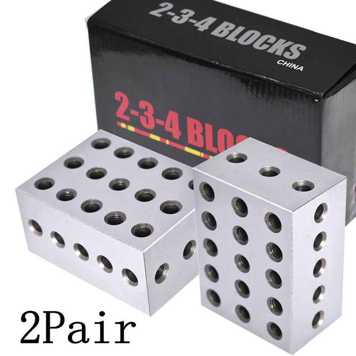 DURAFORCE 2 Matched Pair Ultra Precision 0.0002" Machinist 2-3-4 234 Blocks 23 Holes