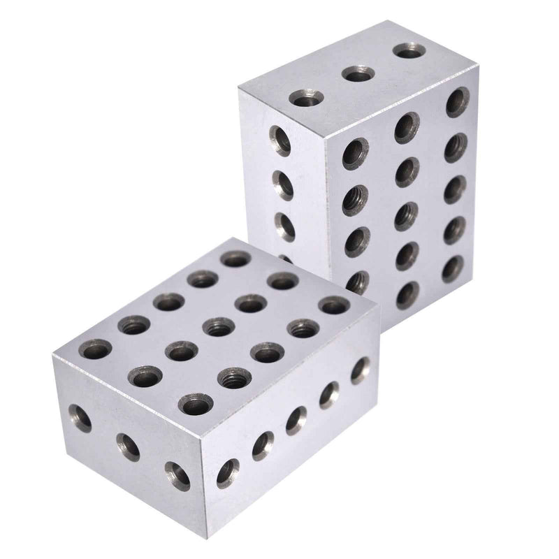 DURAFORCE 2 Matched Pair Ultra Precision 0.0002" Machinist 2-3-4 234 Blocks 23 Holes