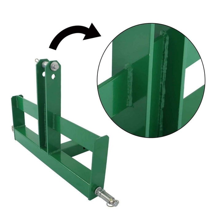 DURAFORCE Steel 3 Point 2" Receiver Hitch Drawbar for Cat 1 W/Suitcase Weight Brackets