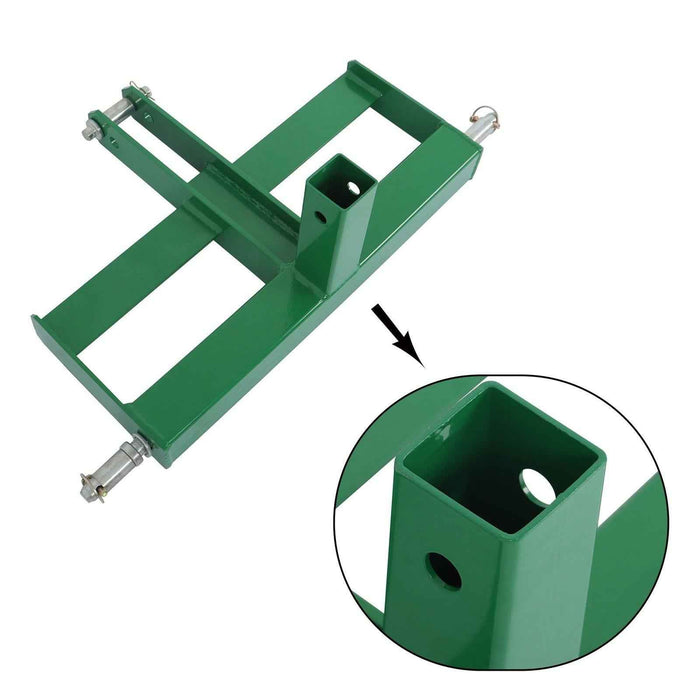 DURAFORCE Steel 3 Point 2" Receiver Hitch Drawbar for Cat 1 W/Suitcase Weight Brackets