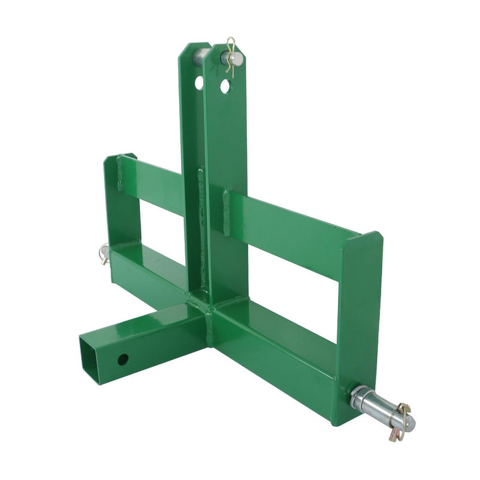 DURAFORCE Steel 3 Point 2" Receiver Hitch Drawbar for Cat 1 W/Suitcase Weight Brackets