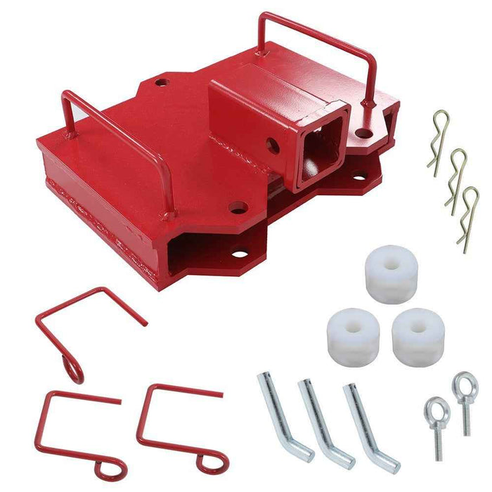 DURAFORCE 2" Trailer Forklift Hitch Receiver For Dual Pallet Forks Tow Attach Adapter