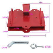 DURAFORCE 2" Trailer Forklift Hitch Receiver For Dual Pallet Forks Tow Attach Adapter
