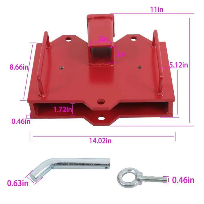 DURAFORCE 2" Trailer Forklift Hitch Receiver For Dual Pallet Forks Tow Attach Adapter