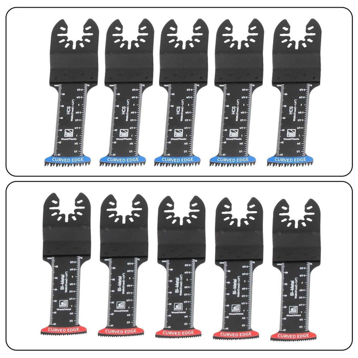 DURAFORCE New For Wood 10Pcs Extra Long Bi Metal Japanese Teeth Oscillating Saw Blades