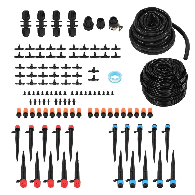 DURAFORCE 226FT Greenhouse Micro Drip Irrigation Kit Automatic System Patio Misting Plant