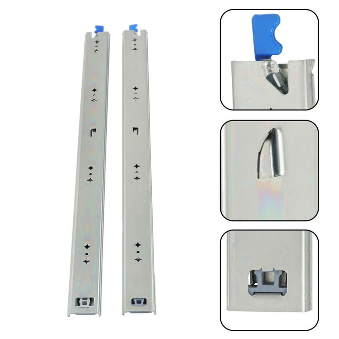 DURAFORCE 1 Pair Locking Drawer Slides 30 Inch Lock & Full Extension 250 lbs Load Capacity