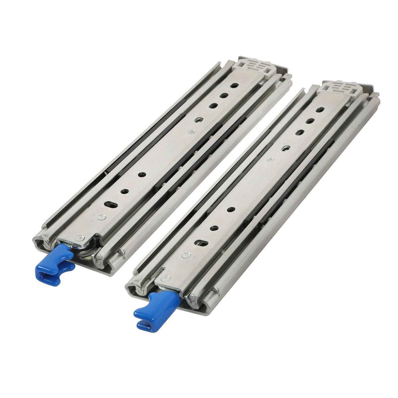 DURAFORCE 1 Pair Locking Drawer Slides 12 Inch Lock & Full Extension 500 lbs Load Capacity
