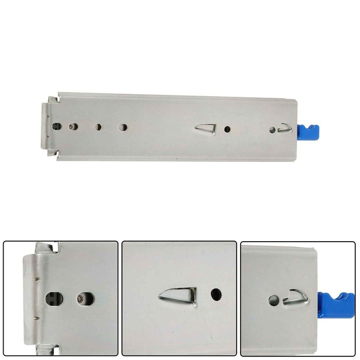 DURAFORCE 1 Pair Locking Drawer Slides 12 Inch Lock & Full Extension 500 lbs Load Capacity