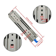 DURAFORCE 1 Pair Locking Drawer Slides 12 Inch Lock & Full Extension 500 lbs Load Capacity