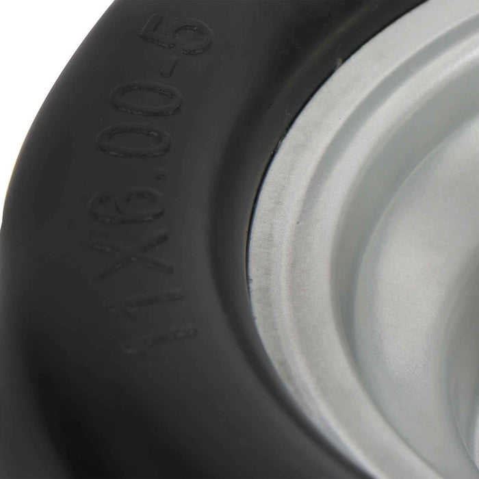 DURAFORCE 2 Pack 11x6.00-5 Flat Free Tire And Wheel Riding Lawn Mower Tire Solid Rubbe