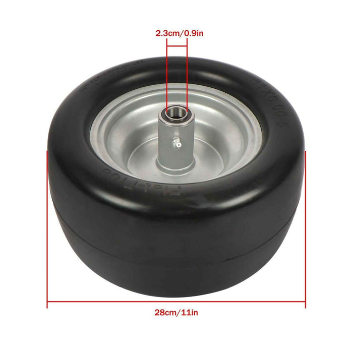 DURAFORCE 2 Pack 11x6.00-5 Flat Free Tire And Wheel Riding Lawn Mower Tire Solid Rubbe