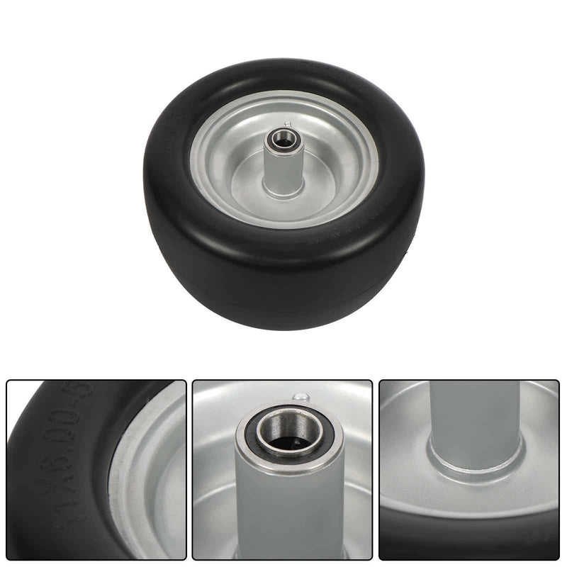 DURAFORCE 2 Pack 11x6.00-5 Flat Free Tire And Wheel Riding Lawn Mower Tire Solid Rubbe