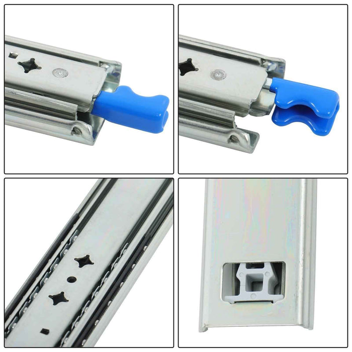 DURAFORCE 1 Pair Locking Drawer Slides 32 Inch Lock & Full Extension 250 lbs Load Capacity