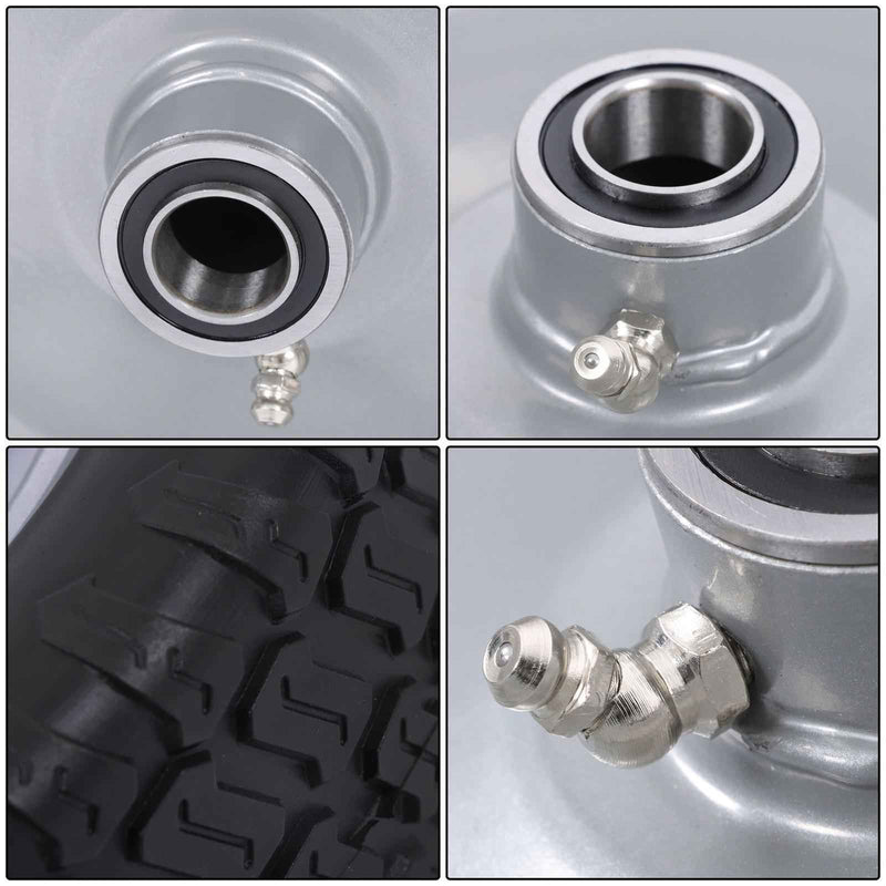 DURAFORCE 2 Pack 13x5.00-6 Flat Free Tire and Wheel With 3.4' Axle Hole Lawn Mower Tire