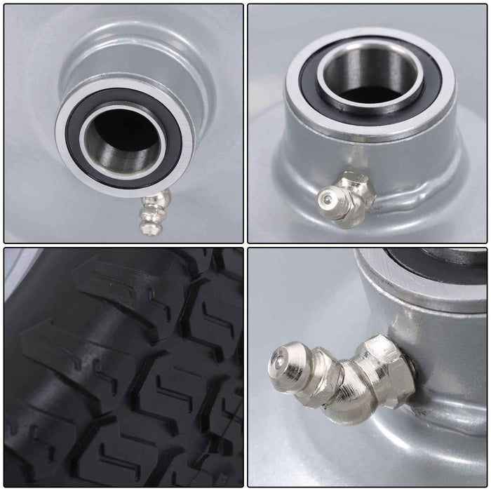 DURAFORCE 2 Pack 13x5.00-6 Flat Free Tire and Wheel With 3.4' Axle Hole Lawn Mower Tire