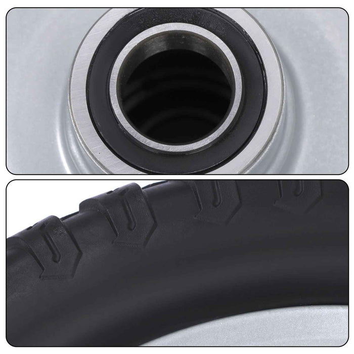 DURAFORCE 2 Pack 13x5.00-6 Flat Free Tire and Wheel With 3.4' Axle Hole Lawn Mower Tire