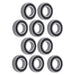 DURAFORCE 6208-2RS 10Pcs Deep Groove Ball Bearing 40mm Inner Dia 80mm OD 18mm Bore Sealed