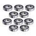 DURAFORCE 6208-2RS 10Pcs Deep Groove Ball Bearing 40mm Inner Dia 80mm OD 18mm Bore Sealed