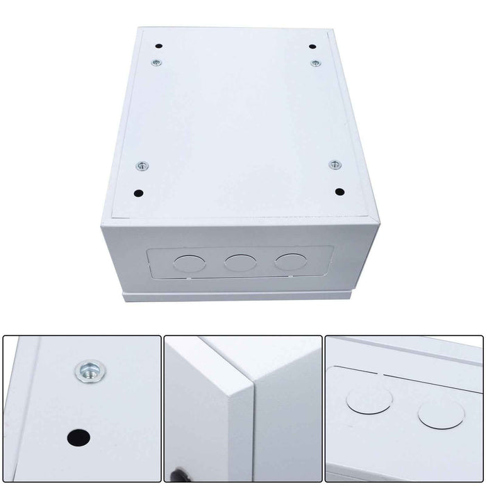 DURAFORCE Outdoor Steel Enclosure, 12 × 10 × 6" NEMA 4X Electrical Box, Waterproof IP56