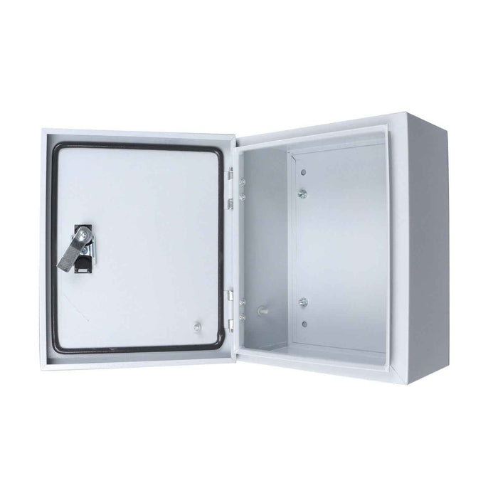 DURAFORCE Outdoor Steel Enclosure, 12 × 10 × 6" NEMA 4X Electrical Box, Waterproof IP56