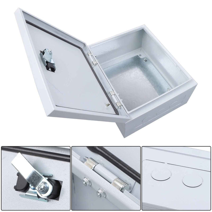 DURAFORCE Outdoor Steel Enclosure, 12 × 10 × 6" NEMA 4X Electrical Box, Waterproof IP56
