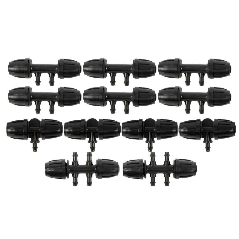 DURAFORCE 130 Feet W/ Emitters Tubing Drip Irrigation System Adjustable Kit For Garden