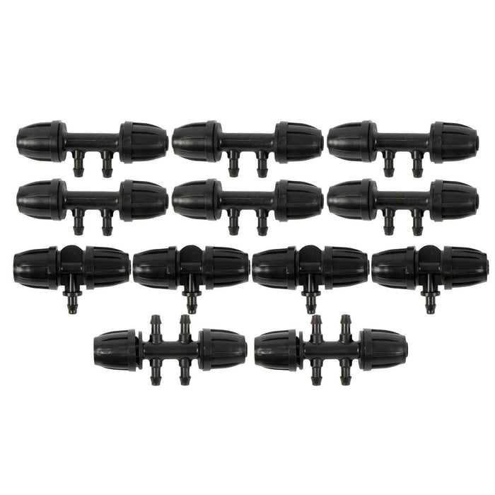 DURAFORCE 130 Feet W/ Emitters Tubing Drip Irrigation System Adjustable Kit For Garden