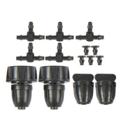 DURAFORCE 130 Feet W/ Emitters Tubing Drip Irrigation System Adjustable Kit For Garden