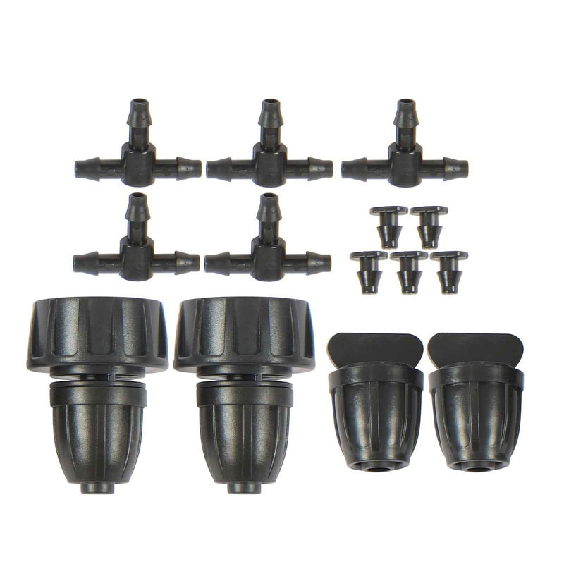 DURAFORCE 130 Feet W/ Emitters Tubing Drip Irrigation System Adjustable Kit For Garden
