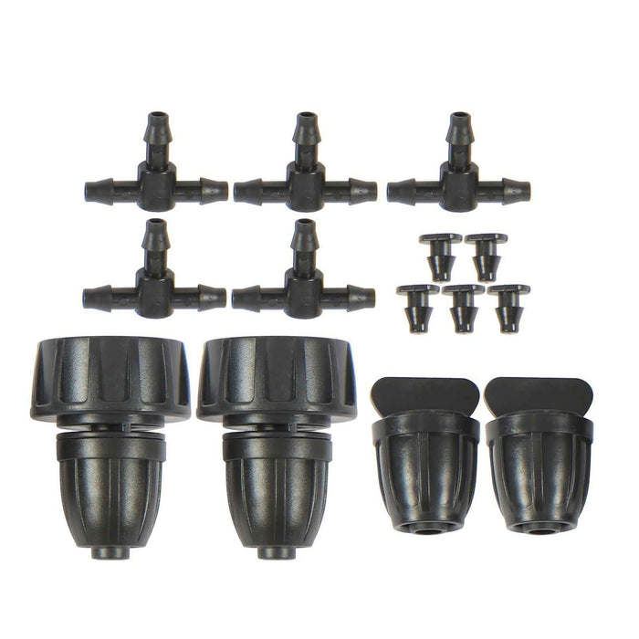 DURAFORCE 130 Feet W/ Emitters Tubing Drip Irrigation System Adjustable Kit For Garden