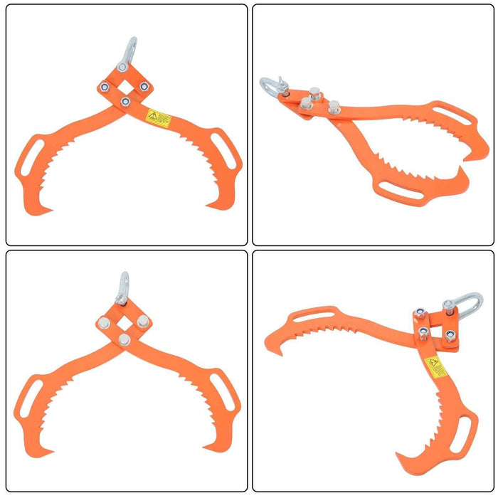 DURAFORCE Log Skidding Tongs, 18 inch 2 Claw Log Lifting Tongs, Heavy Duty Rotating Steel