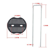 DURAFORCE 50 Pack 6 Inch Garden Staples Landscape Plastic Fixing Gasket W/ Pick Hook