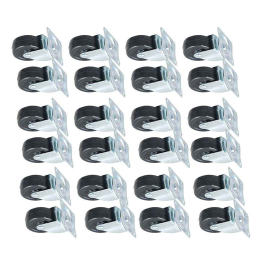 DURAFORCE 24 × Swivel Caster Wheels 2" Rubber Base With Top Plate & Bearing Heavy Duty